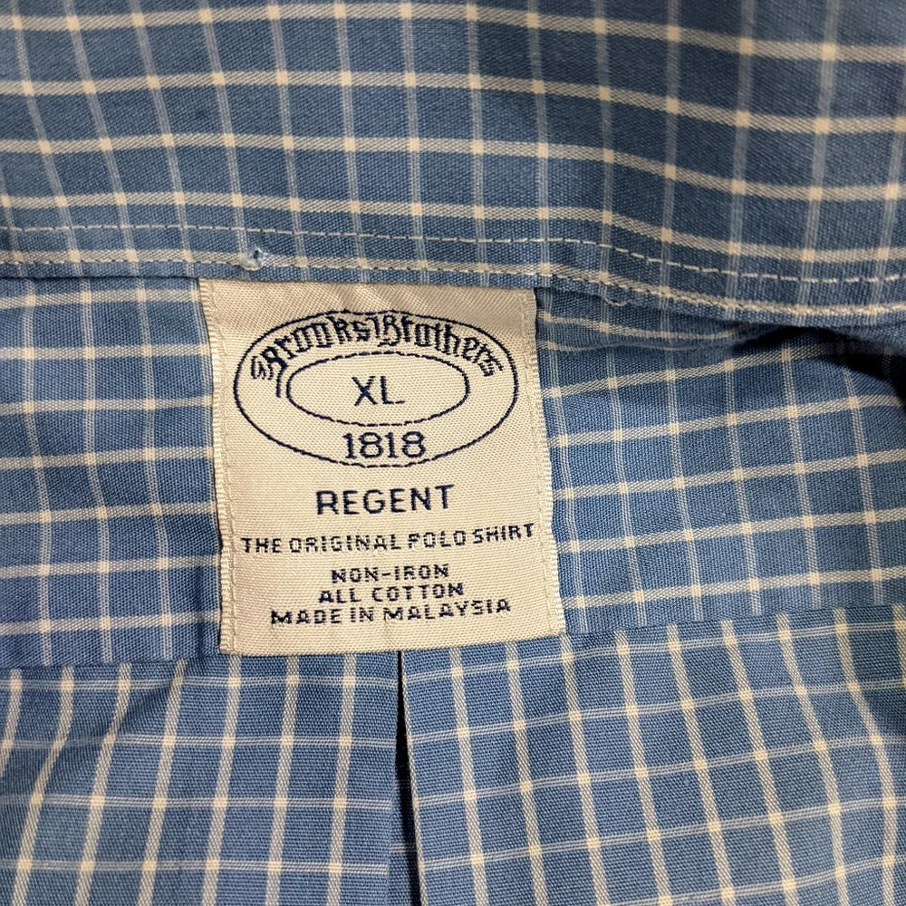 Brooks Brothers XL button up‎ casual dress shirt 100% cotton blue
